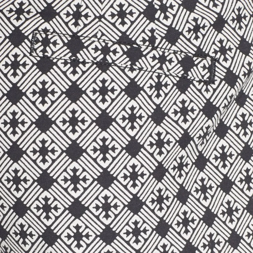 Tory Burch 4 'Callie' Jacquard Seamed Crop Pants Black and Ivory